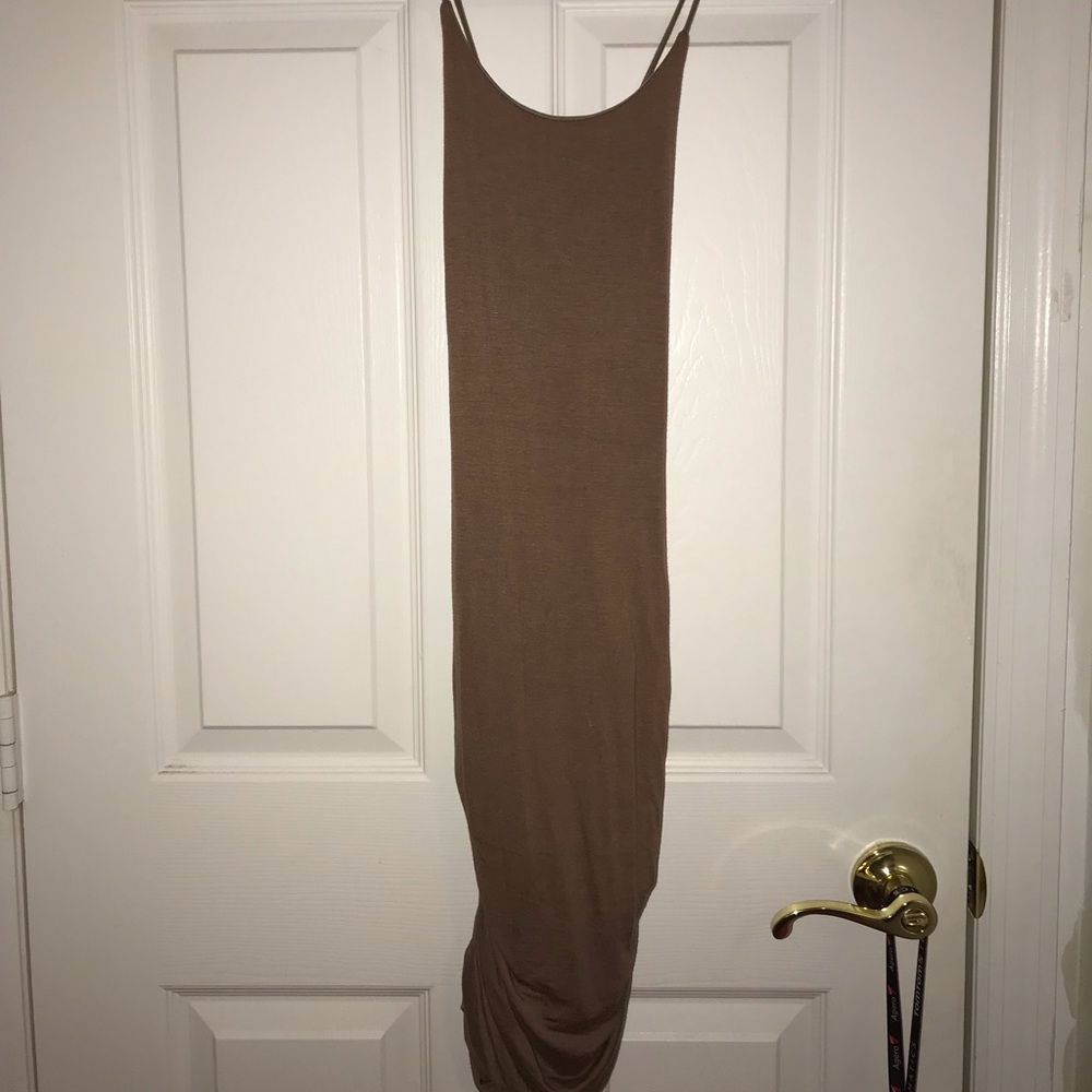 Bodycon brown dress